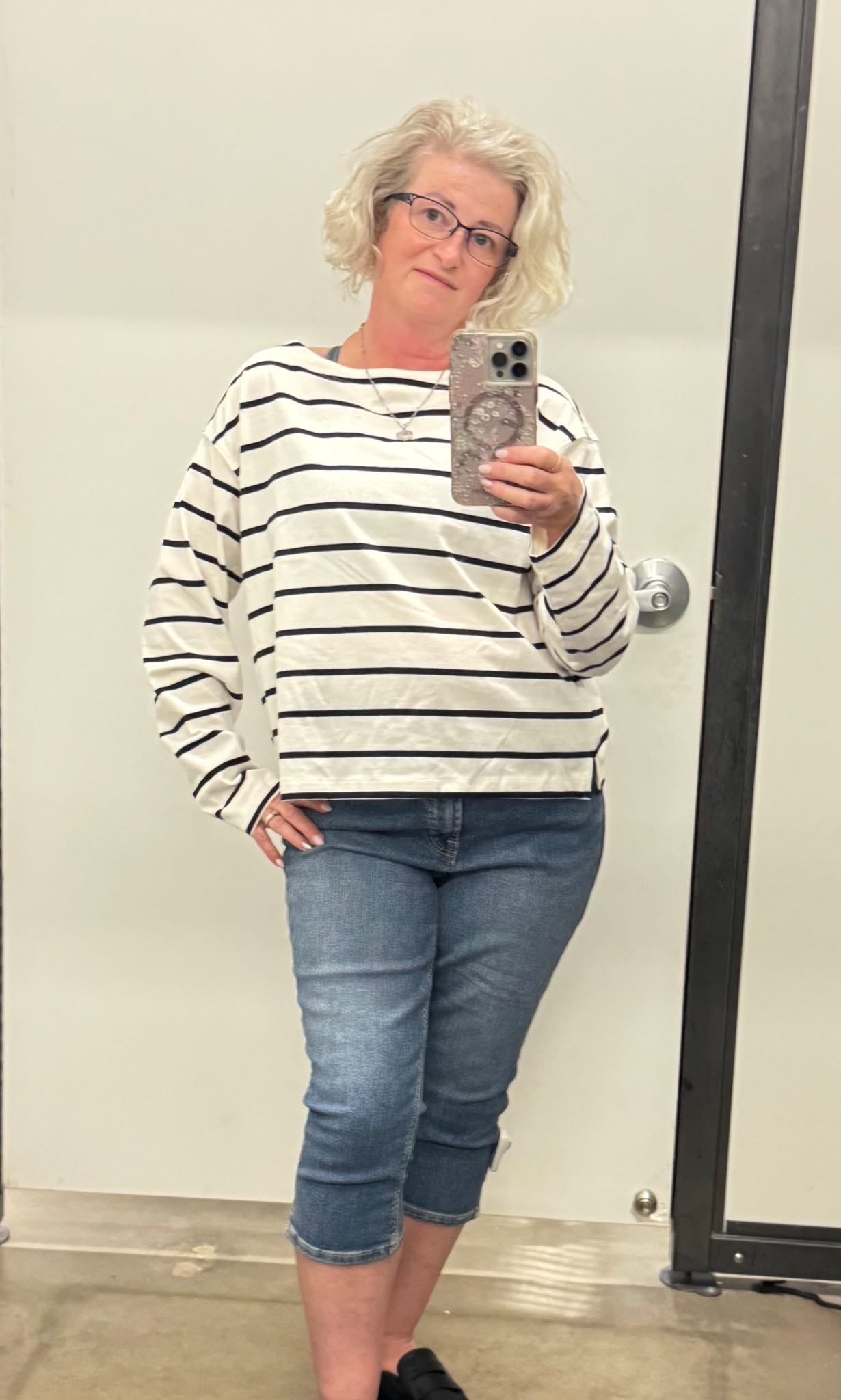 Oversized boat shirt with Capri jeans from Old Navy  

#LTKActive #LTKPetite #LTKSeasonal