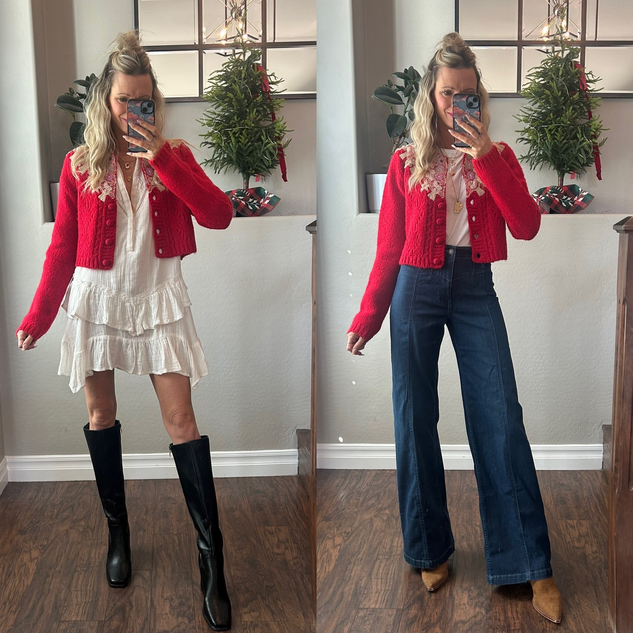 Obsessed with this cardigan! My white dress is sold out… but I linked a slip dress that I actually just ordered to go with this cardigan! 

#LTKHoliday #LTKSeasonal #LTKFindsUnder100