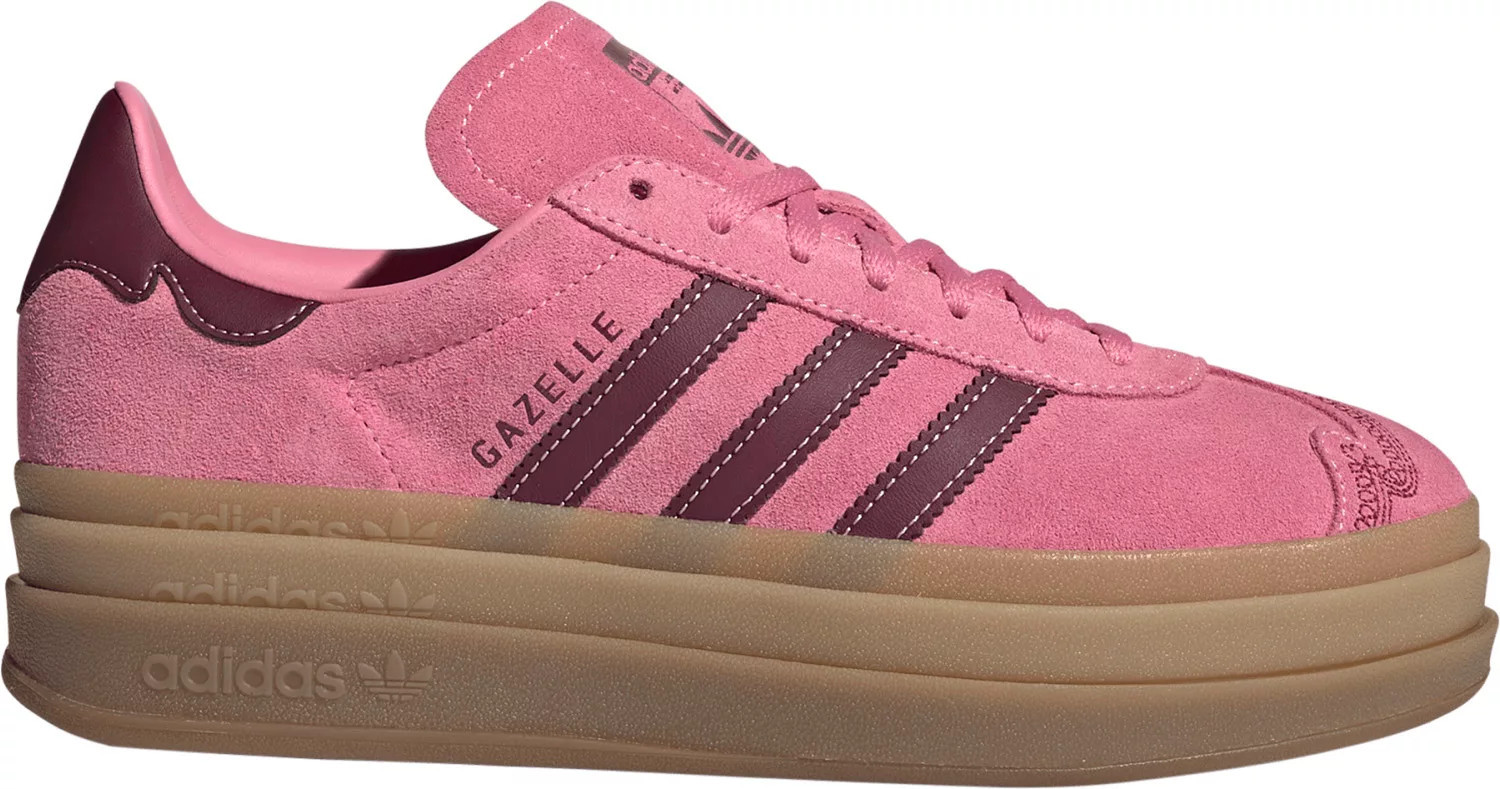 adidas Originals Women's Gazelle Bold Shoes, Size 6.5, Shadow Red/Pink Spark/Shadow Red | DICK'S Sporting Goods