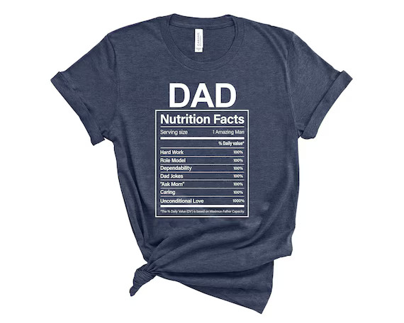 Dad Nutrition Facts Shirt, Funny Fathers Day Shirt, Funny Dad Tee, Father's Day Gift, Dad Jokes G... | Etsy (US)