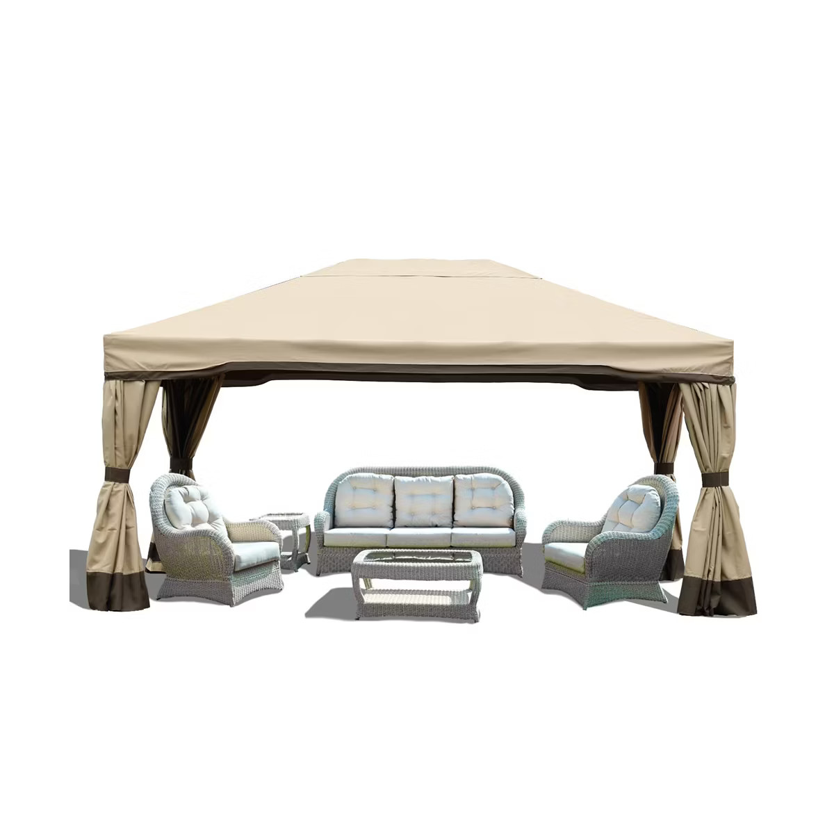 Aoodor 12 x 12 ft. Outdoor Gazebo Tent Canopy Shelter, Aluminum Frame with Privacy Curtain and Ne... | Target