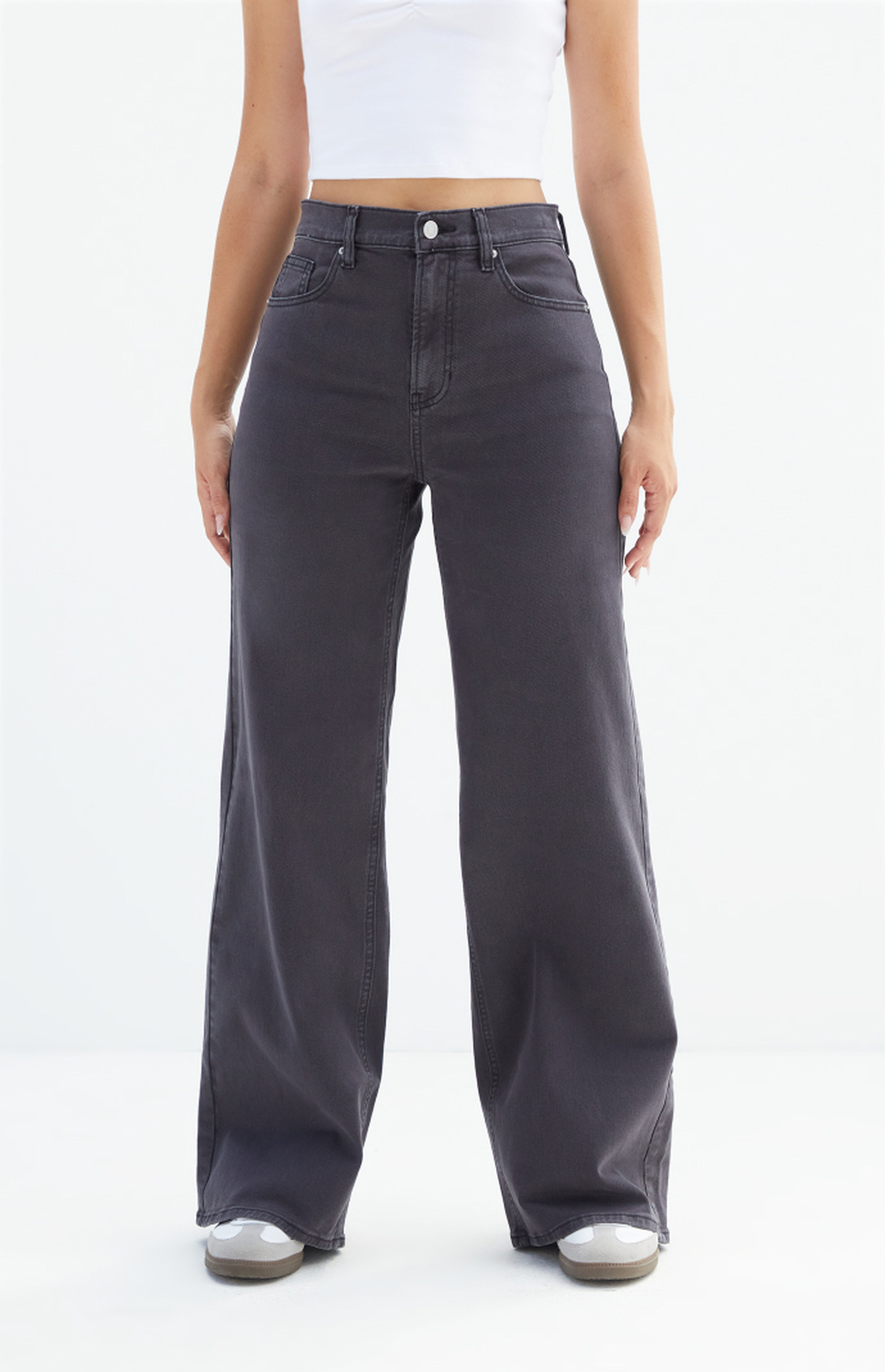 PacSun Stretch Black Wide Leg Jeans | PacSun