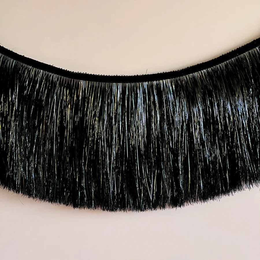 Tinsel Fringe Garland - Black | Ellie and Piper