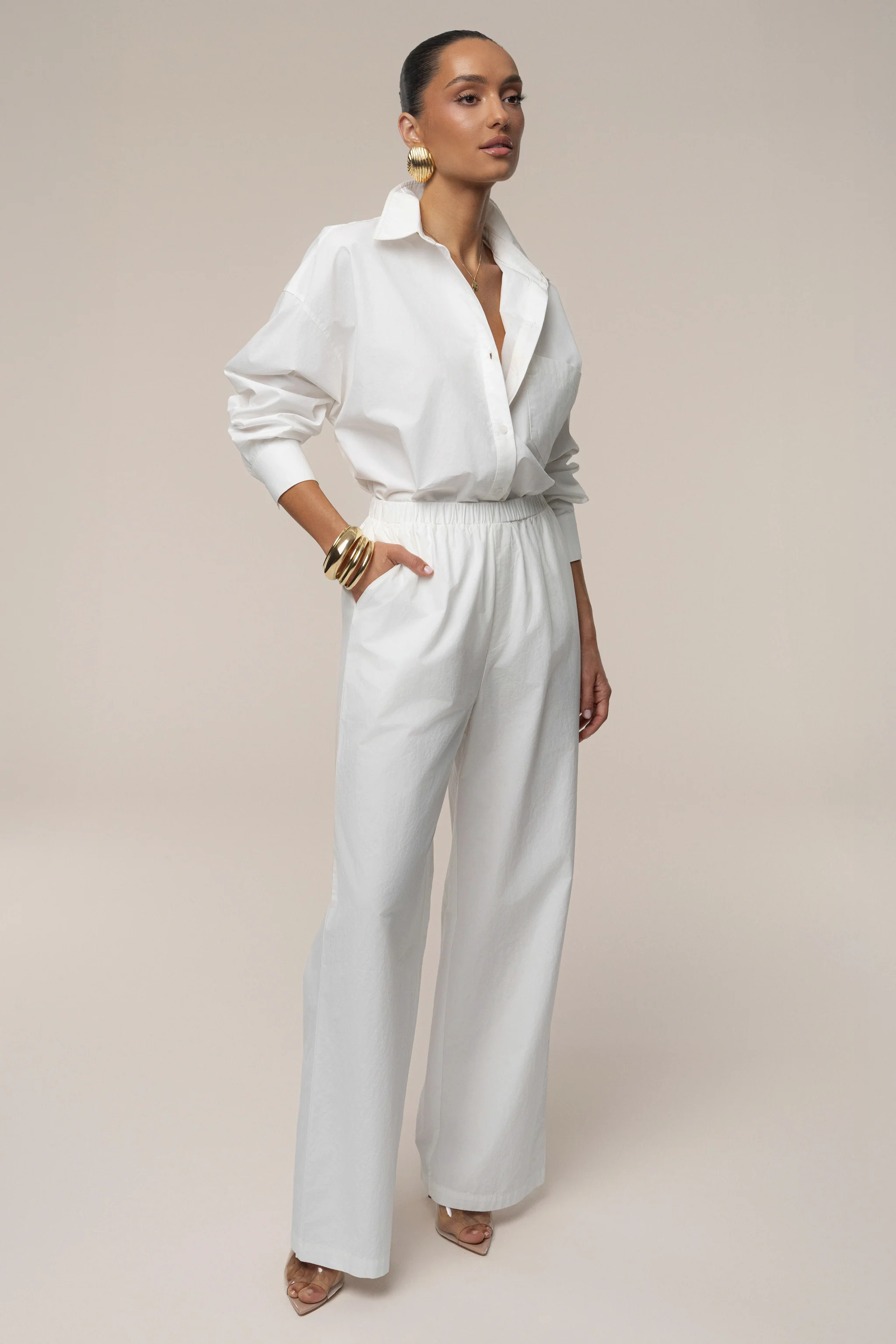 Ivory Leon Poplin Pant | JLUXLABEL
