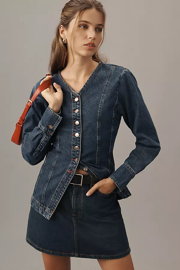 ALIGNE Audrey Long-Sleeve Denim Shirt | Anthropologie (US)