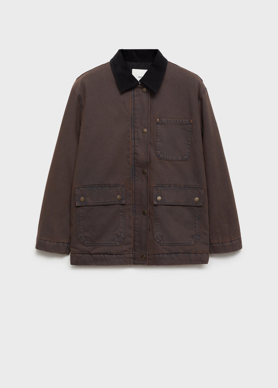 Denim parka with contrasting collar | Mango (US/MX/AU)