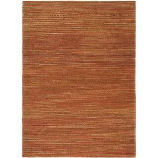 Cape Cod Rust 8 ft. x 10 ft. Striped Area Rug | The Home Depot
