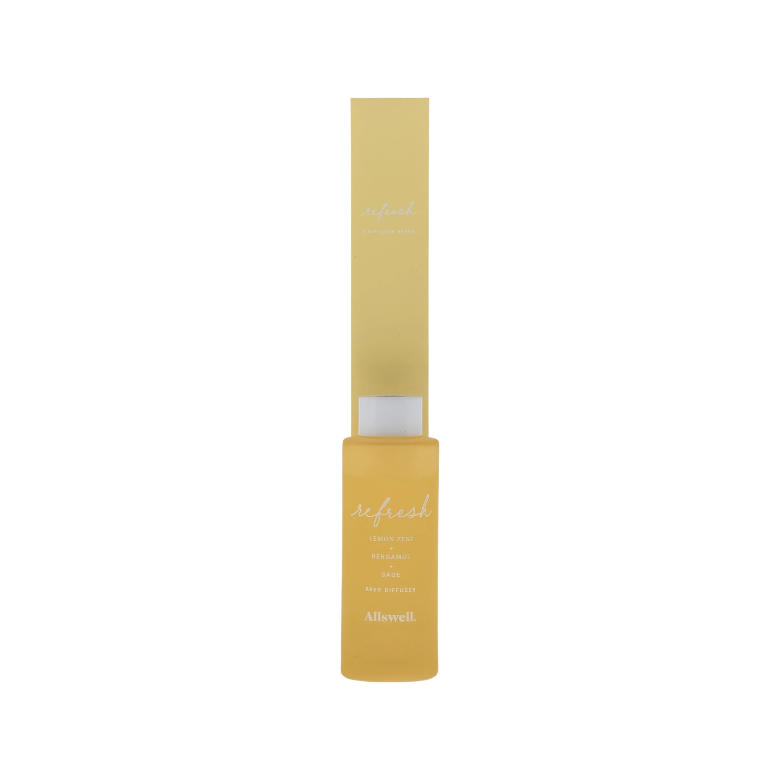 Refresh (Lemon Zest + Bergamot + Sage) | Yellow - Allswell Reed Diffuser 90 ml | Walmart (US)
