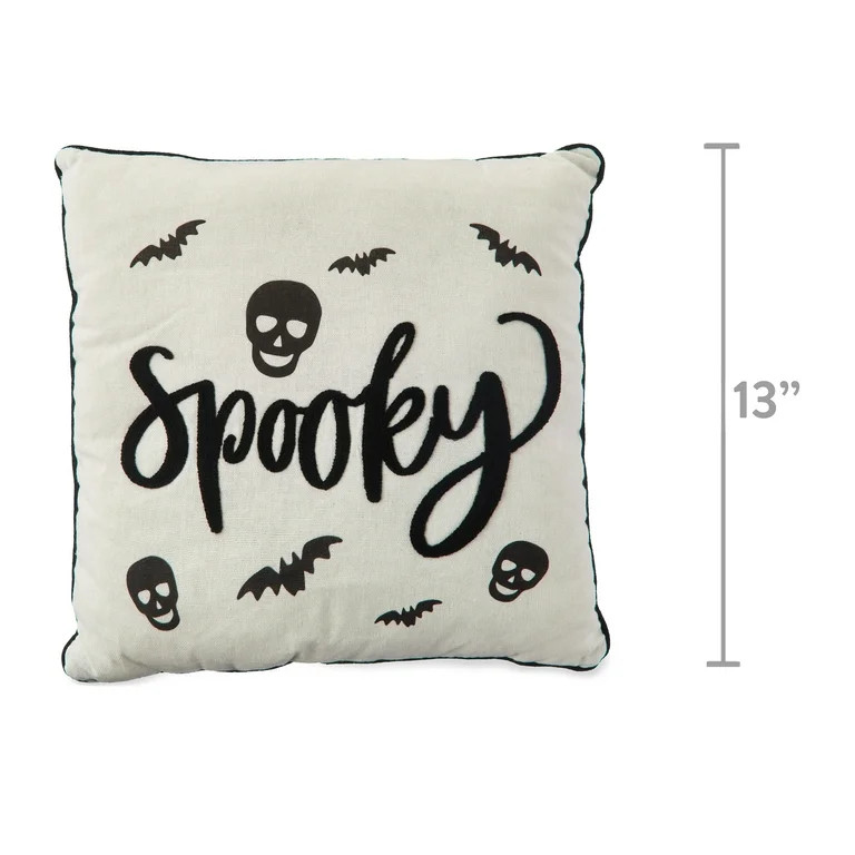Way To Celebrate Halloween Decorative Pillow Set, Assorted Designs, 4 Count | Walmart (US)