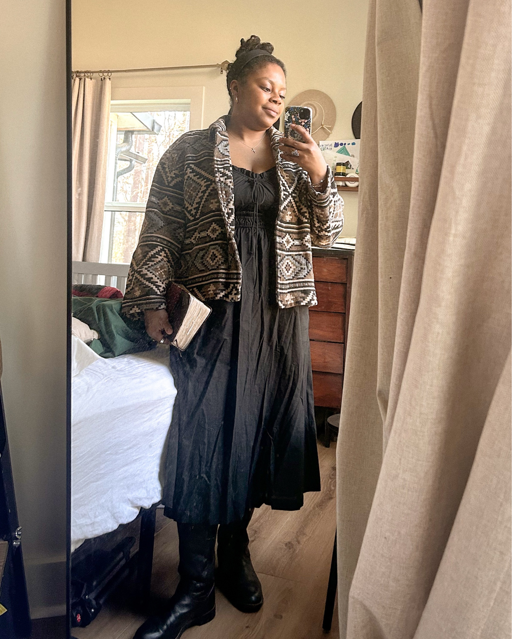 It’s been a while since I’ve shared a church fit! 

I love taking the time to ask the Holy Spirit hat outfit I can wear to go and worship my God! 

Modest yet chic and fun! 

Everything seen here was thrifted except the black dress, which was found at Old Navy last spring! 

Happy Sunday, all! 

#LTKootd #LTKgrwm