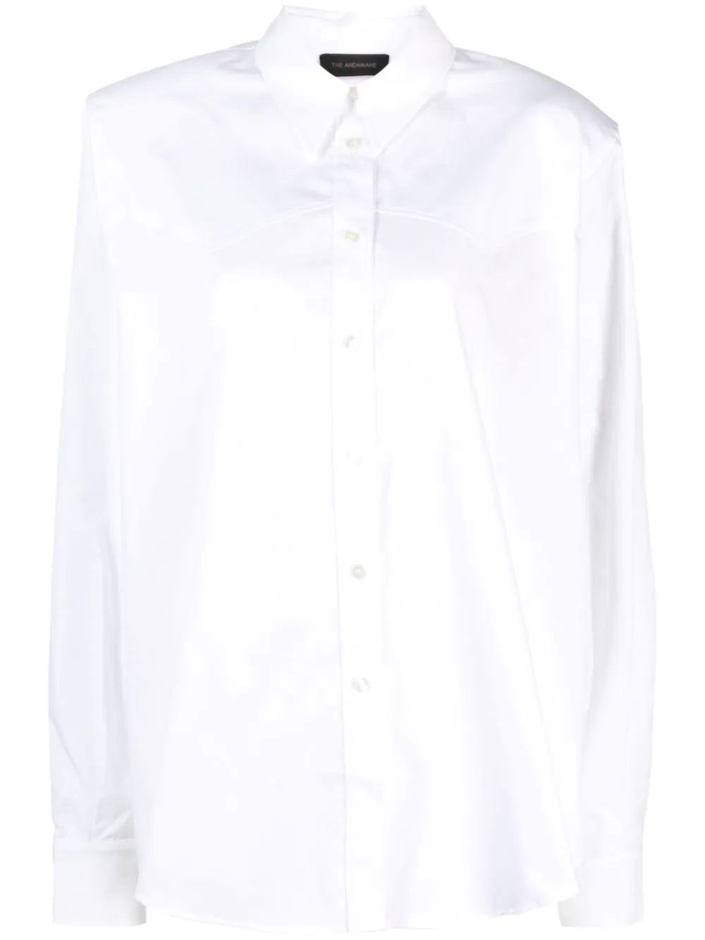 THE ANDAMANE padded-shoulders Cotton Shirt - Farfetch | Farfetch Global