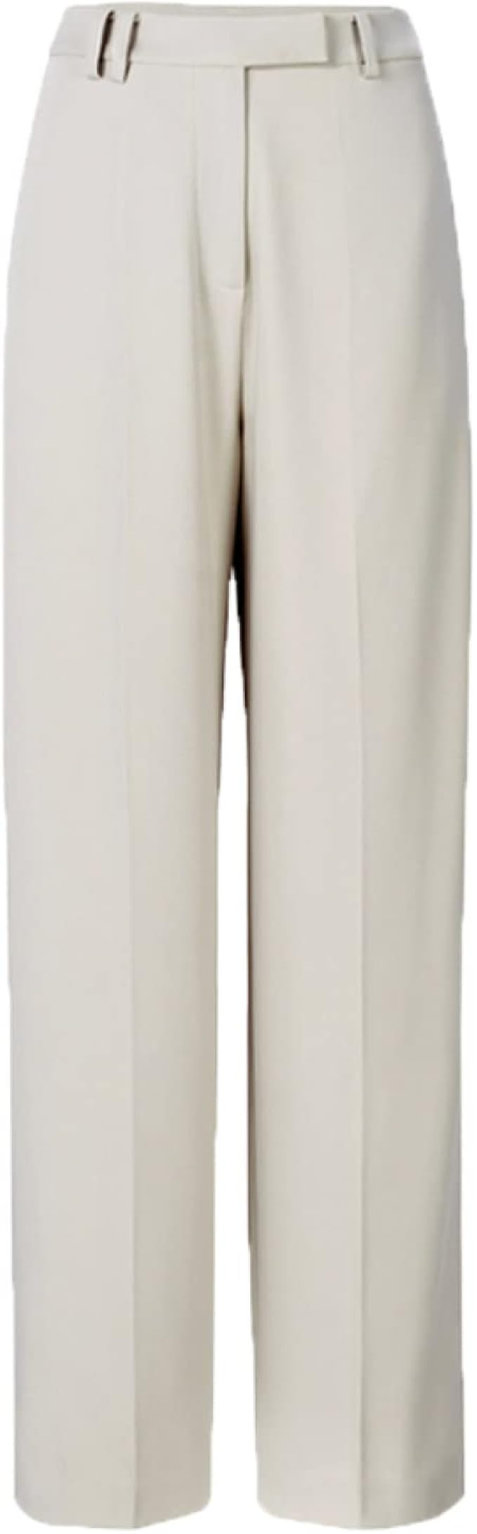 AOBRICON Womens Wide Leg Pants Straight Pants Spring Summer Zipper Closed High Waist Loose Casual... | Amazon (US)