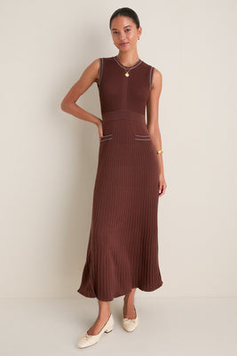 Brown Knit Ruby Dress | Tuckernuck (US)