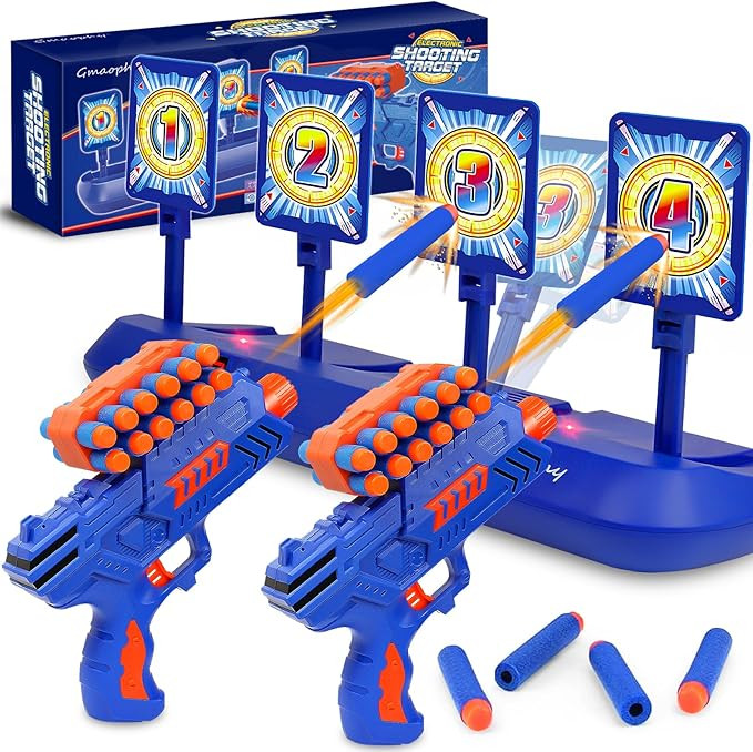 GMAOPHY Digital Shooting Targets with 2 Foam Dart Toy Blaster, Kids Shooting Game Toys, Electroni... | Amazon (US)