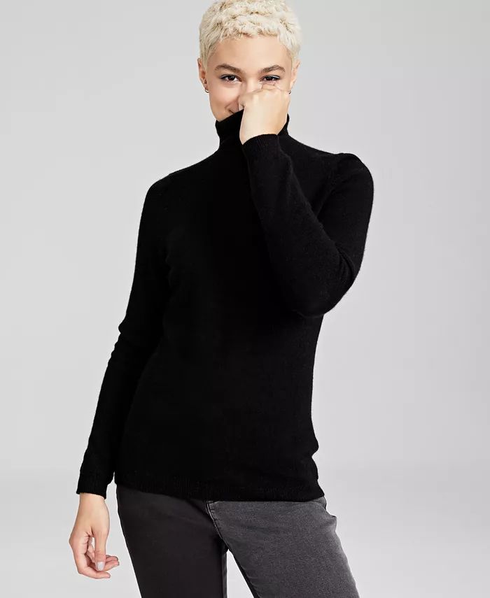 Women's 100% Cashmere Turtleneck Sweater, Regular & Petite, Created for Macys | Macy's