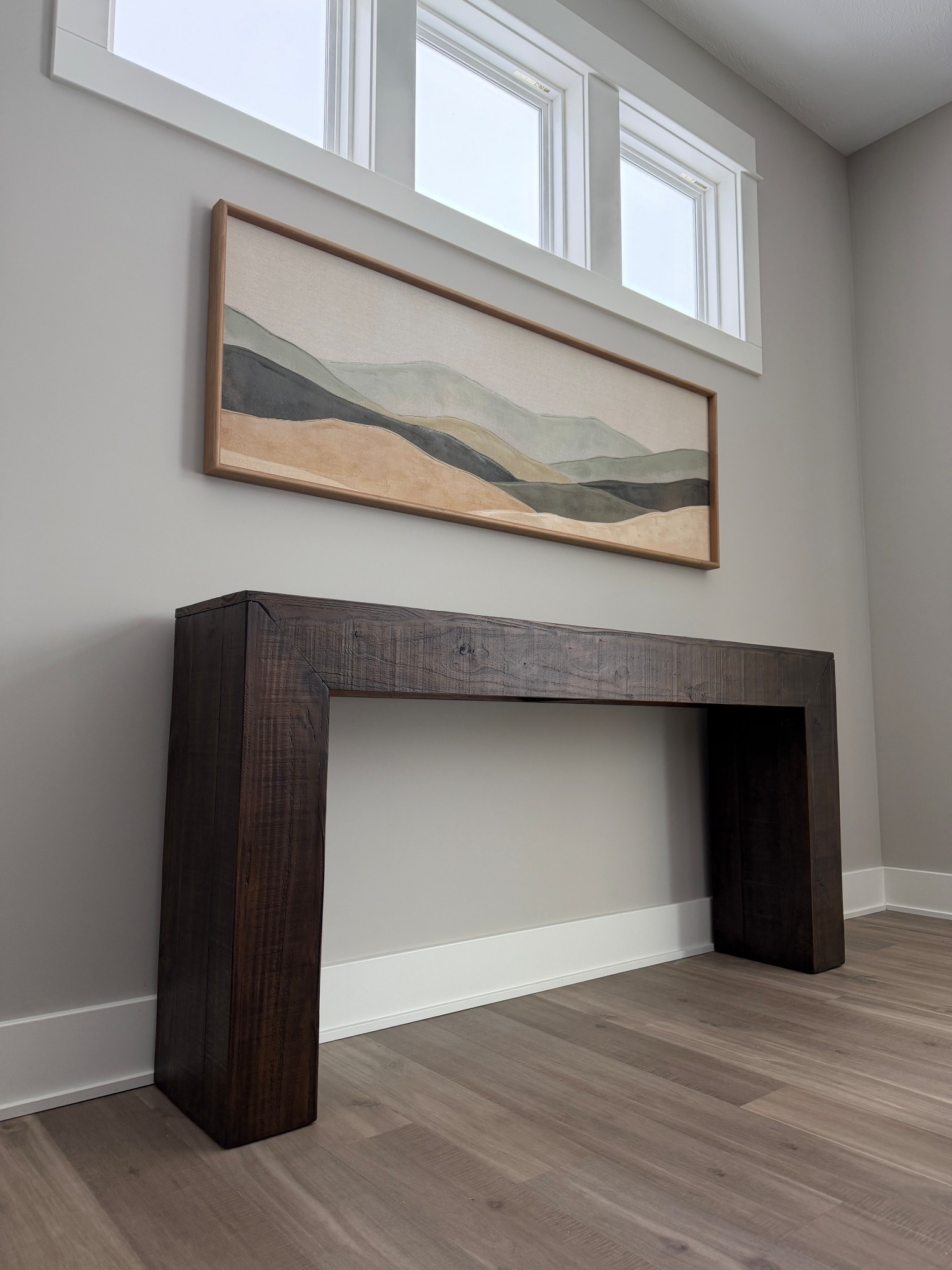 Loving this accent table! Matches our dining table, and the price point is amazing for the high-quality! Our mountain canvas artwork is sold out, but I linked some similar options 

#LTKHome