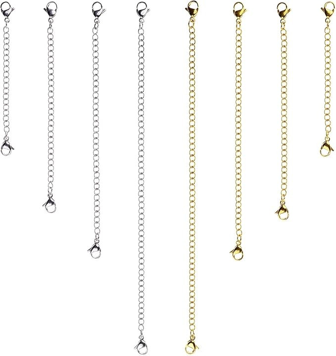 D-buy 8 Pcs Stainless Steel Necklace Extender Bracelet Extender Extender Chain Set 4 Different le... | Amazon (US)