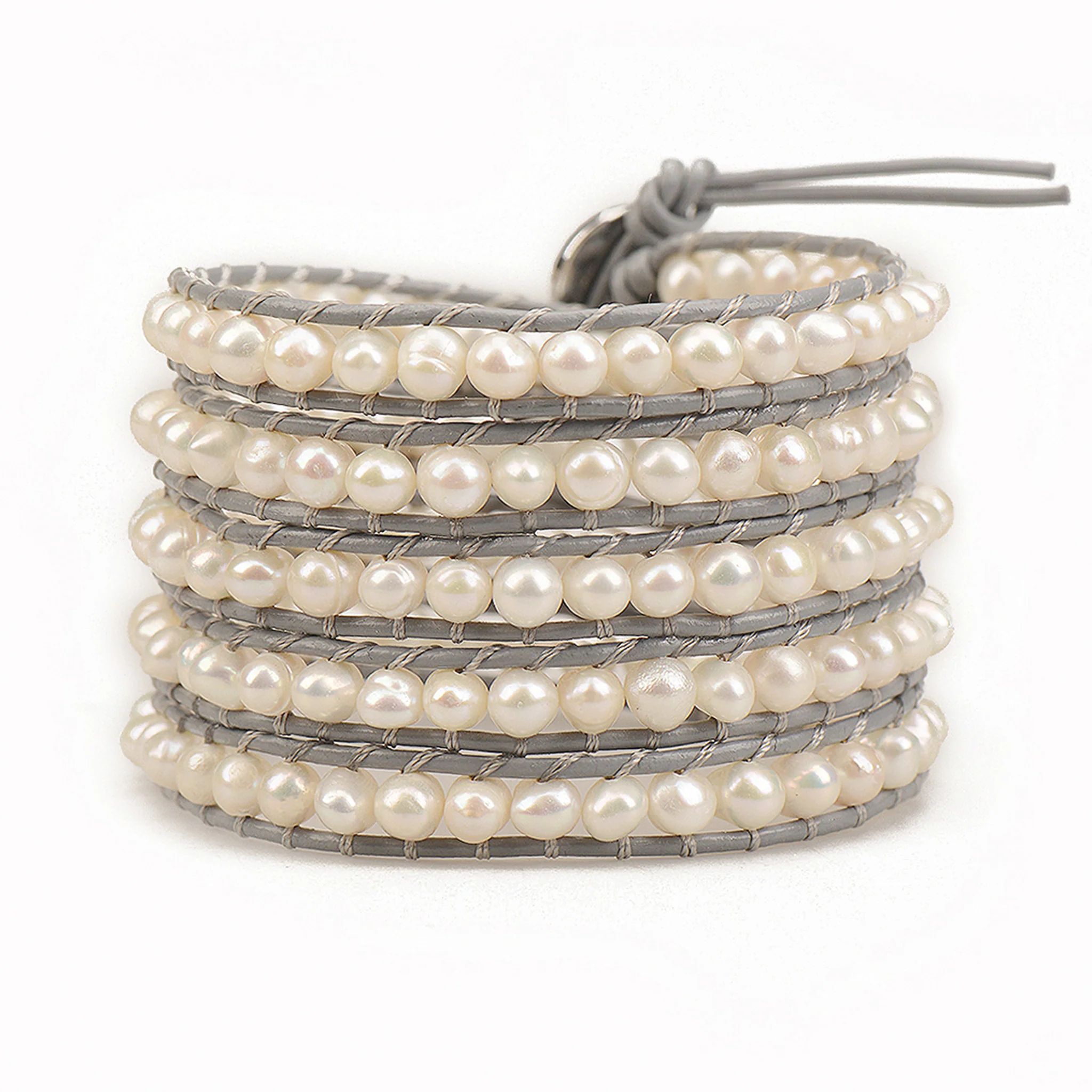 Freshwater Pearls on Gray | Victoria Emerson