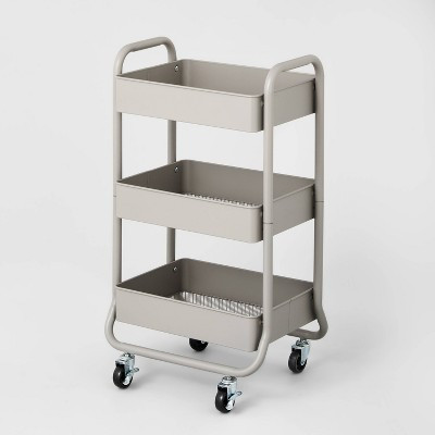 3 Tier Metal Utility Cart Gray - Brightroom™ | Target