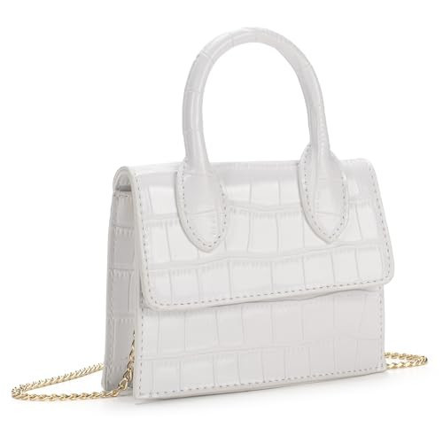 LJCTULY Mini Crossbody Bag, Small White Purse | Amazon (US)