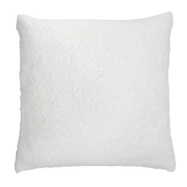 My Texas House Nora 20" x 20" Farmhouse White Textured Chenille Square Decorative Pillow Cover (1... | Walmart (US)