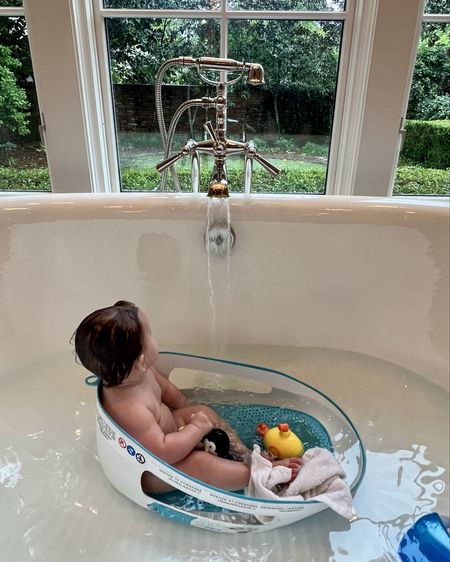 Lily’s favorite bath time toys! I can’t believe she is already 6 months old! Also, mom hack for babies that can sit up: flip over their bathtub and they’ll be much happier sitting than laying! 🛁🐥#babyessentials #momlife

#LTKbaby #LTKfamily #LTKhome