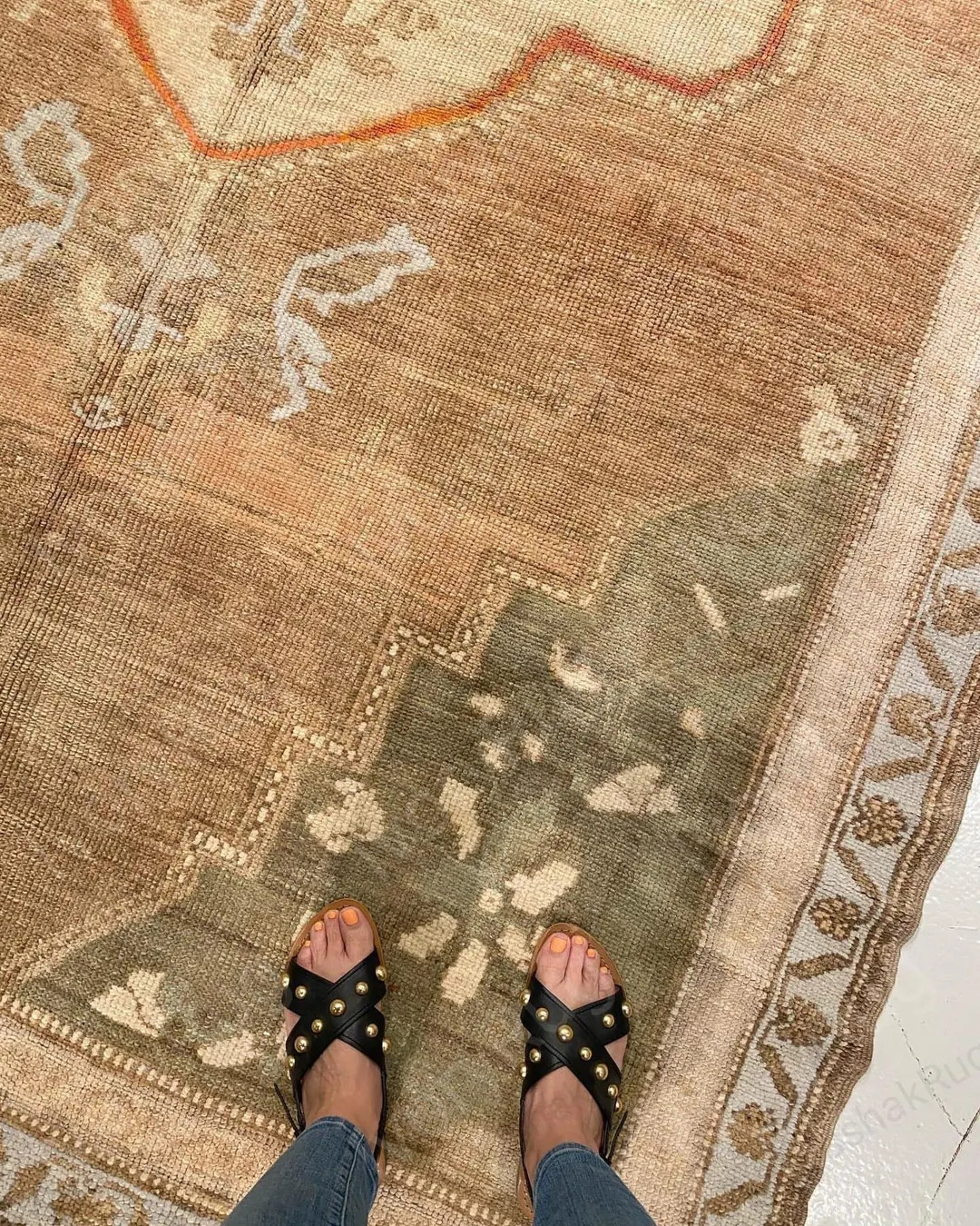 9x12 Vintage Turkish Oushak Rug, Large Handmade Wool Area Rug, Distressed Anatolian Carpet, Neutr... | Etsy (US)