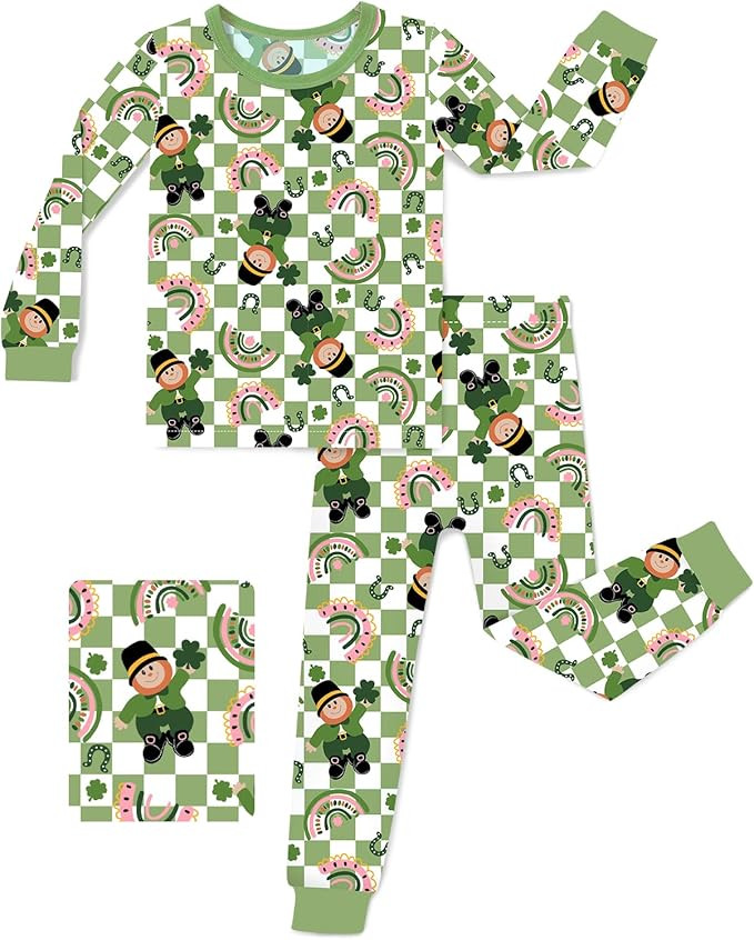 Bamboo Viscose Toddler Girls Kids Pajama Sets Snug fit Long-Sleeve Softness Sleepwear Pjs 2pcs Ja... | Amazon (US)