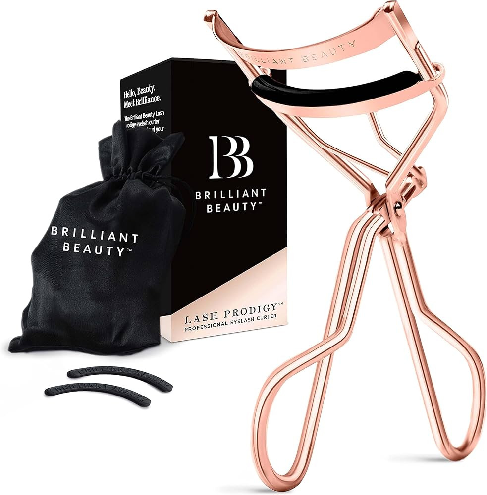Brilliant Beauty Eyelash Curler with Satin Bag & Refill Pads - Award Winning - No Pinching, Just ... | Amazon (US)