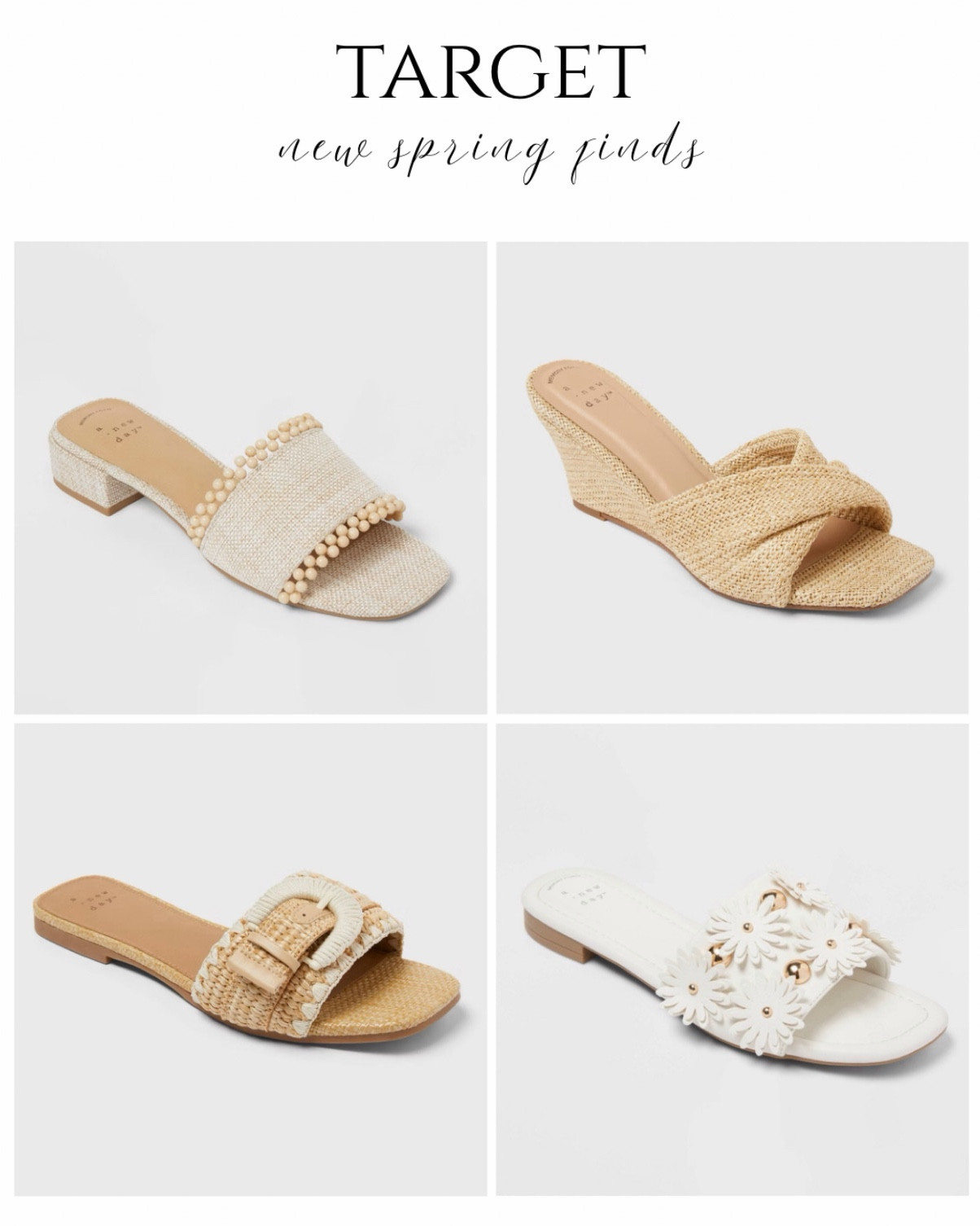 New target spring shoes 😍  #target #targetfinds a new day spring sandals 