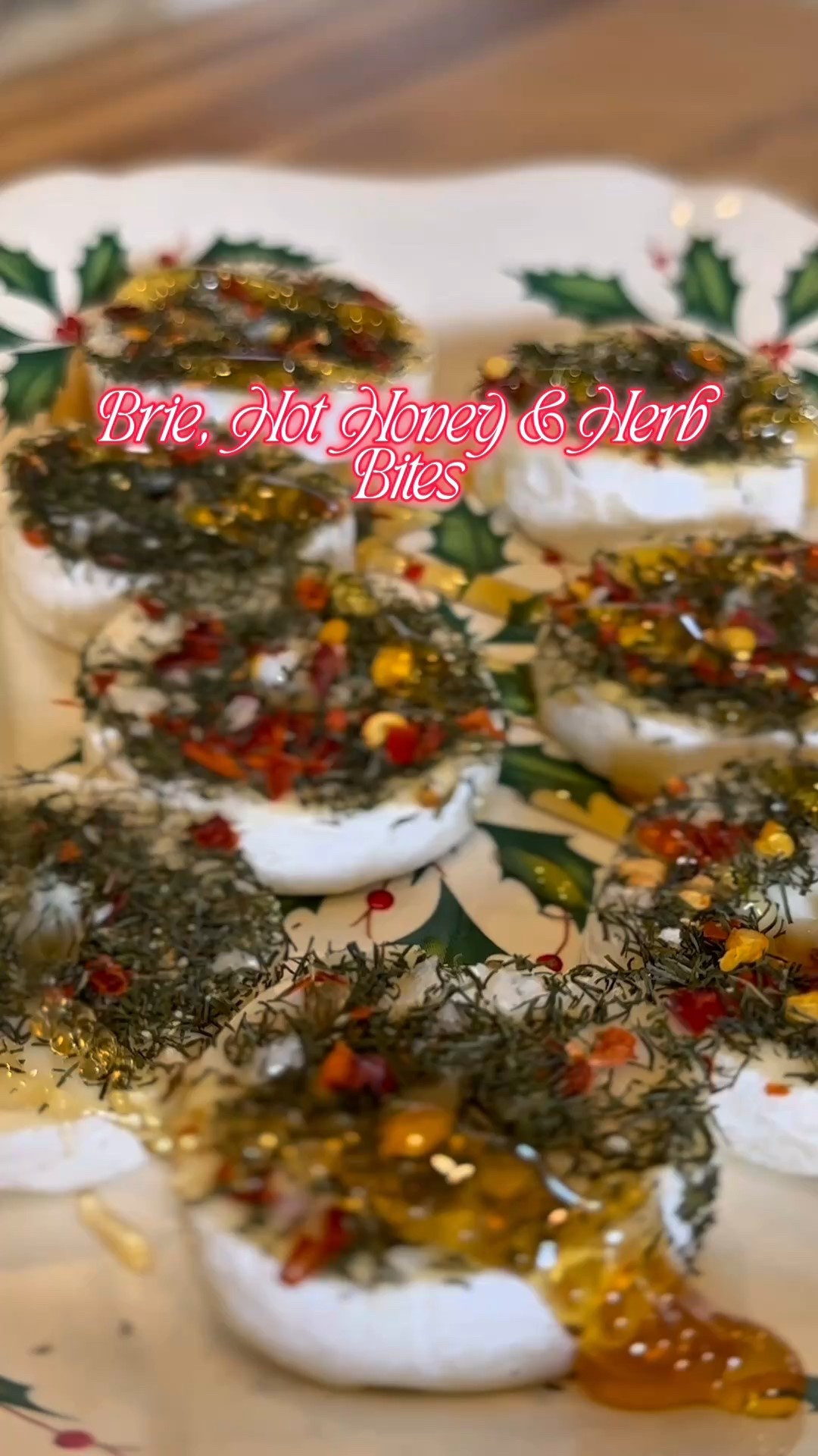 FESTIVE BRIE BITES… but make them hot honey wreaths
These little beauties are perfect for a holiday happy hour. Mini brie, dipped in herbs, topped with hot honey. The flavor is insane and they look adorable on a cheese board. Olive lovers, cheese lovers, dirty martini lovers, you are going to want these on repeat.

Ingredients
• Mini bries, halved
• Dried dill
• Crushed red pepper
• Garlic powder
• Flaky salt
• Hot honey (any brand you love)

How to Make Them
	1.	Slice each mini brie in half.
	2.	Optional for extra holiday flair, poke a small hole in the center using a straw to make a wreath shape.
	3.	In a shallow bowl, mix dried dill, crushed red pepper, garlic powder, and flaky salt.
	4.	Dip the cut side of each brie into the herb mix until fully coated.
	5.	Place on your serving tray, then drizzle with hot honey.
	6.	Serve with crusty bread or crackers, then watch them disappear one by one.

Save this for holiday hosting and share with someone who loves cheese as much as you do. 🧀✨

#LTKfoodie #LTKSeasonal #LTKHoliday