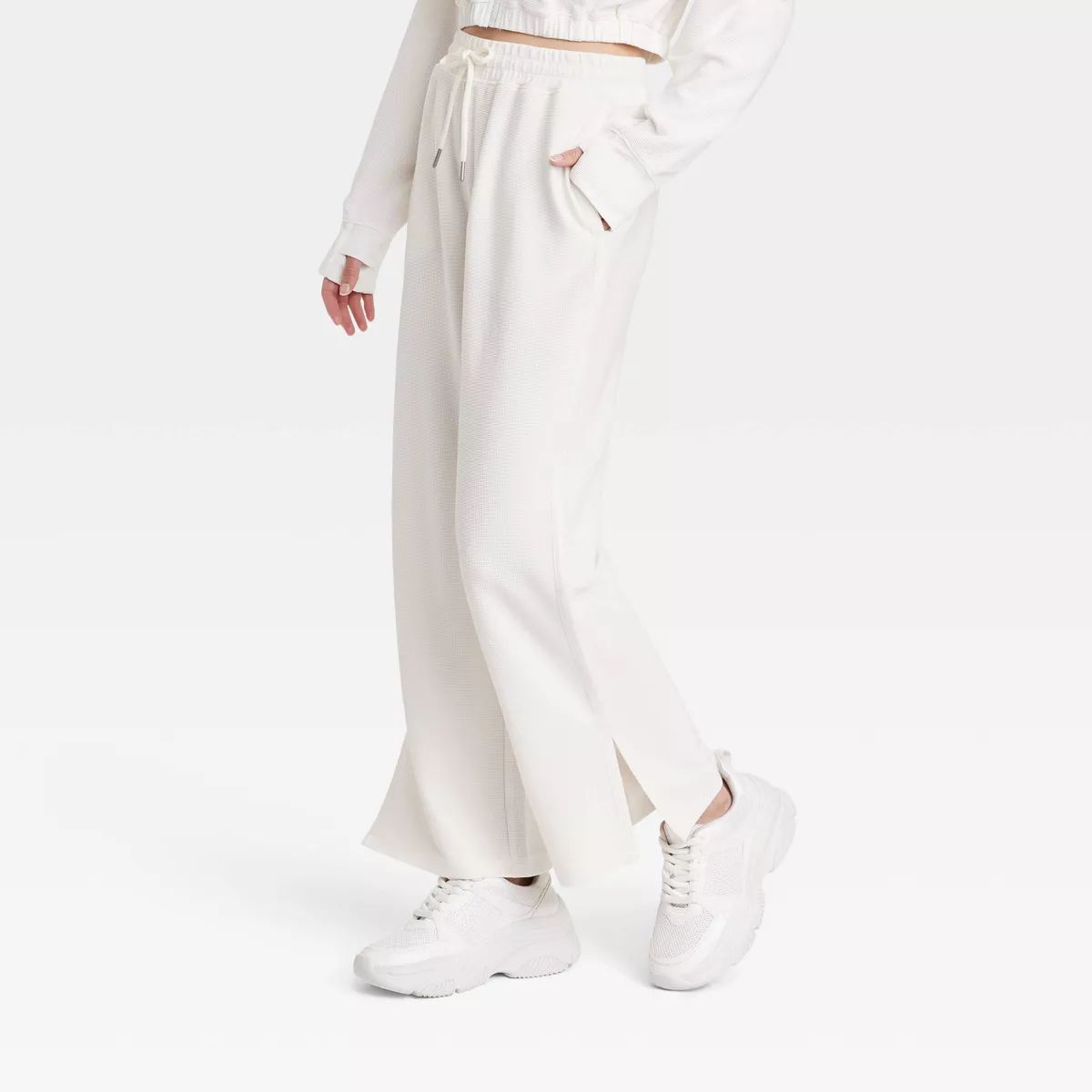 Women's Waffle Wide Leg Pants - All in Motion™ | Target