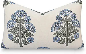 Crumbs Home California Casual Coastal Indoor Outdoor Lumbar Pillow Cover, 12"x20" Water Repellent... | Amazon (US)