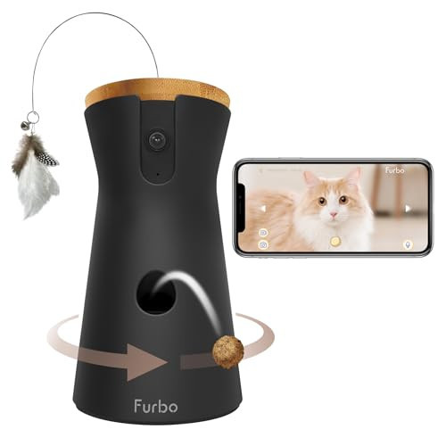 Furbo 360° Cat Camera: Home Security Camera with Meowing Alerts, Rotating Pet Treat Camera with Phone App, Smart Home Indoor Kitty Cam with 2-Way Speaker and Night Vision (No Subscription Required) | Amazon (US)