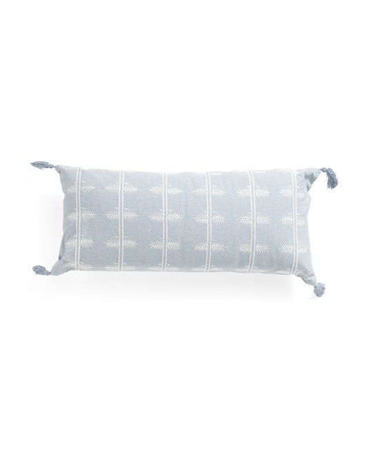 12x26 Abstract Print Pillow With Tassels | TJ Maxx