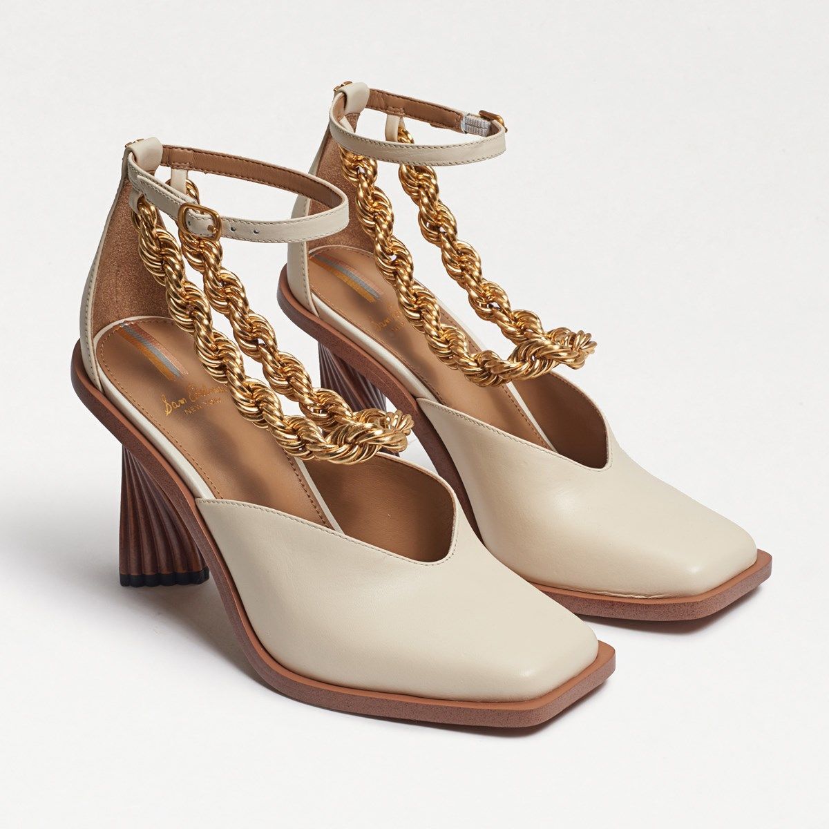 Evita Geometic Heel w/ Chain | Sam Edelman