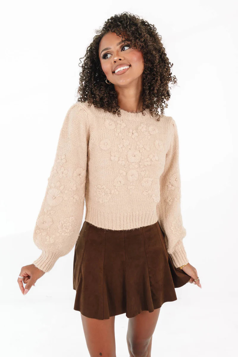 All In The Details Sweater - Beige | The Impeccable Pig