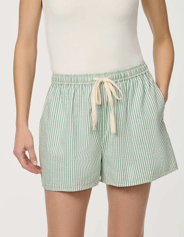 Striped Poplin Boxer Short | Bernardo Fashions
