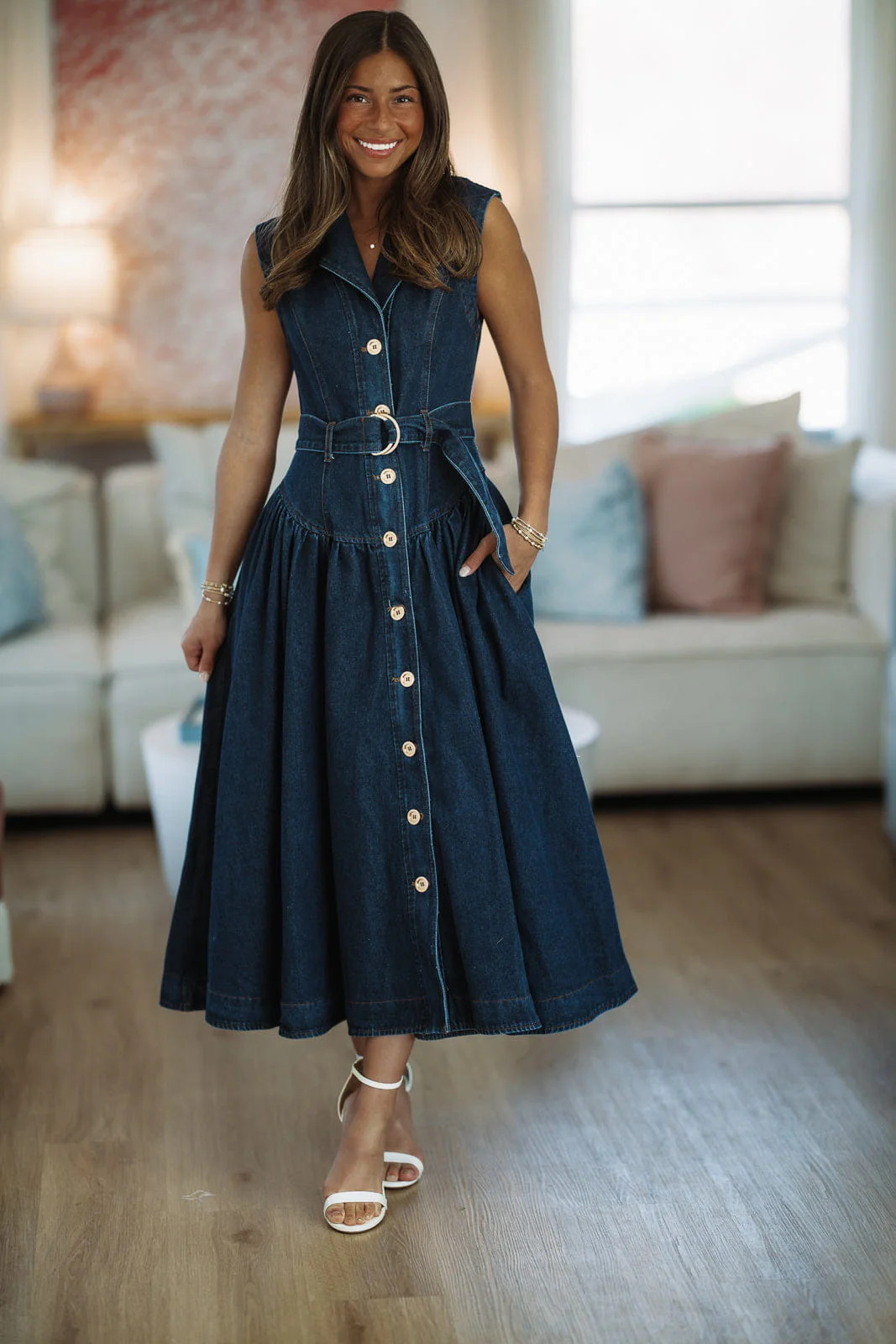 Tennessee Sunsets Maxi Dress - Dark Denim | Hazel and Olive