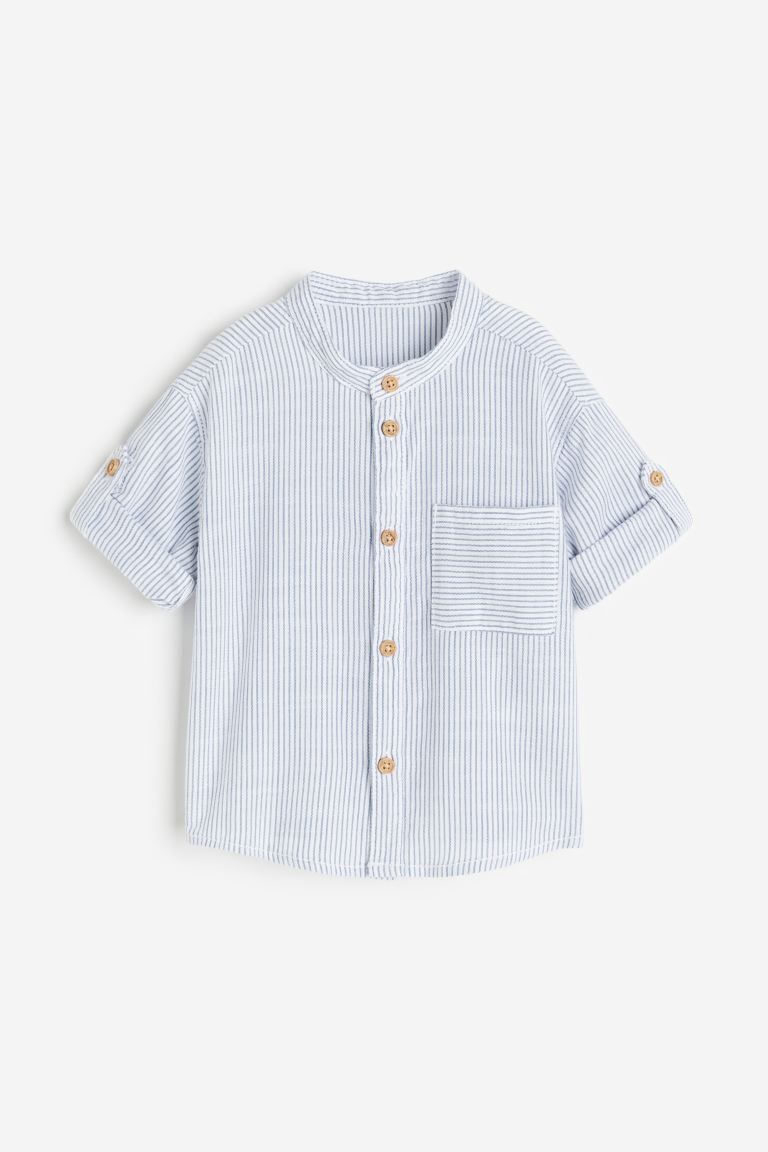 Band-collar Cotton Shirt | H&M (US + CA)