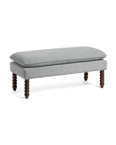 42x18 Selina Pillow Top Bench With Spindle Legs | TJ Maxx