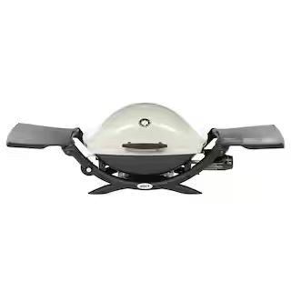 Q 2200 1-Burner Portable Propane Gas Grill in Titanium with Built-In Thermometer | The Home Depot