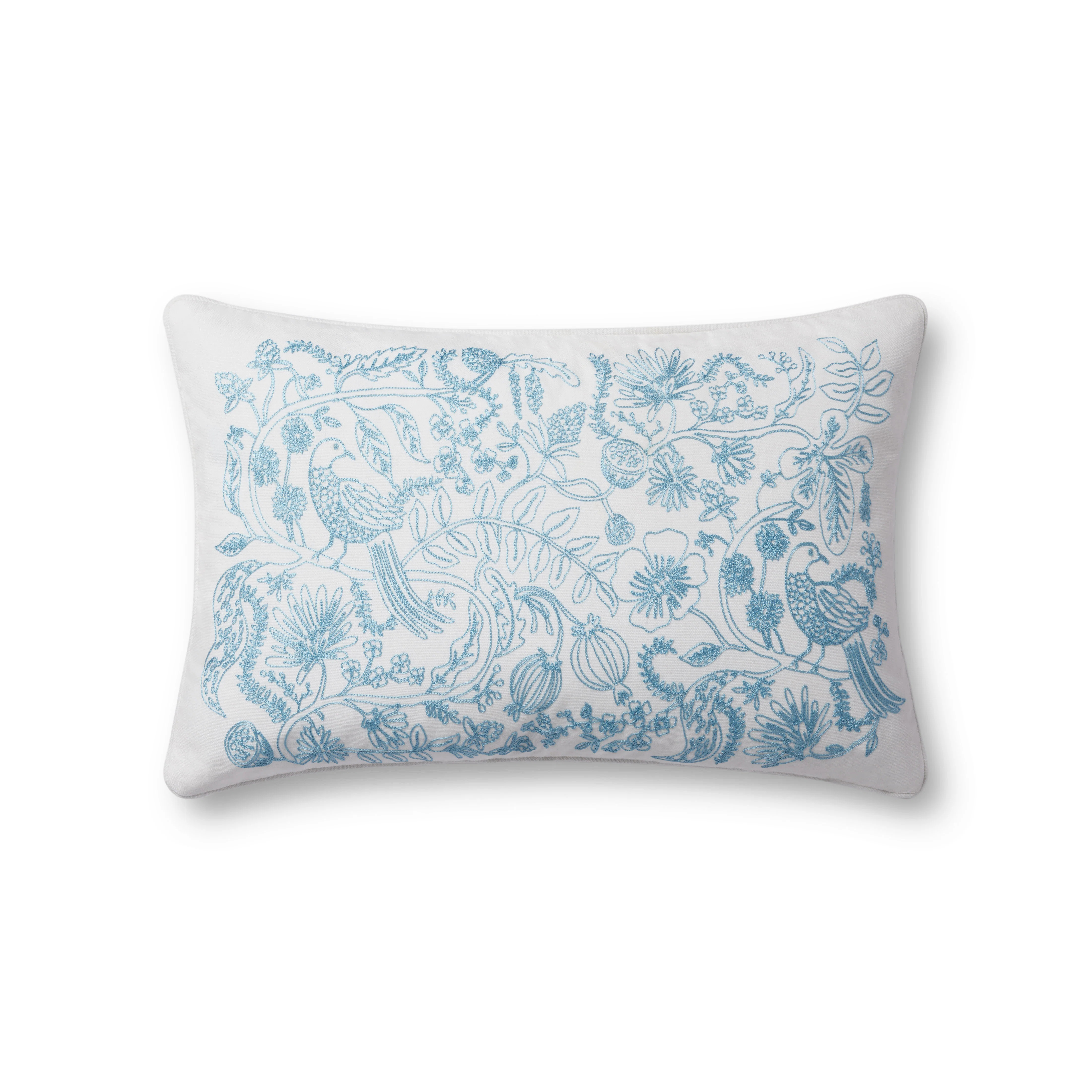 Rifle Paper Co. X Loloi Aviary Blue Pillow | Wayfair | Wayfair North America