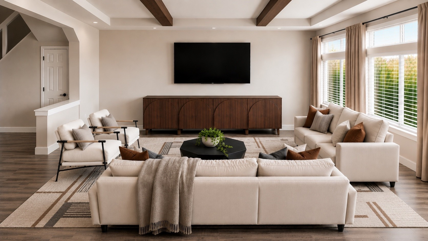 Client design 

Credenza, rug, accent chairs and curtain options

#LTKHome