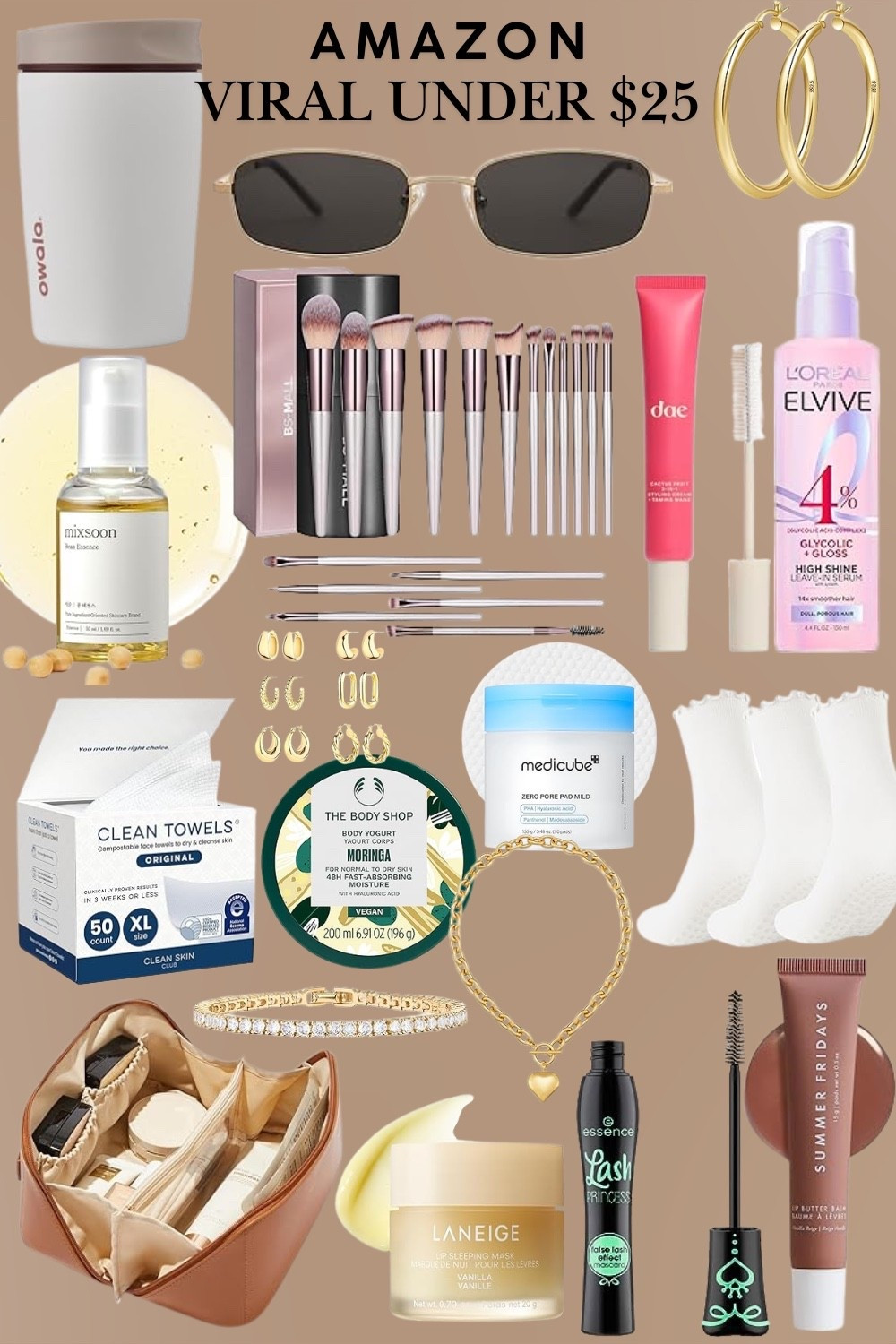 Trending Amazon Best Sellers all under $25! 🤩 



#amazon finds
#amazon beauty
#best sellers
#trending beauty
#beauty under $25
#affordable beauty
#amazon sunglasses
#amazon jewelry
#gold hoop earrings 
#makeup brush set
#medicube pore pads
#makeup travel bag
#makeuo clean towels
#korean skincare 
#gold chain necklace 
#heart pendant necklace 
#summer Fridays lip butter
#essence lash mascara 
#white ruffle crew socks 
#dae 
#loreal glossing serum
#hair serum
#the look for less 
#designer look alike 
#the body shop body butter 
#pavoi tennis bracelet 
#laneige lip mask
#owolo travel cup
#coffee cup 

#LTKBeauty #LTKmomlife #LTKselfcare