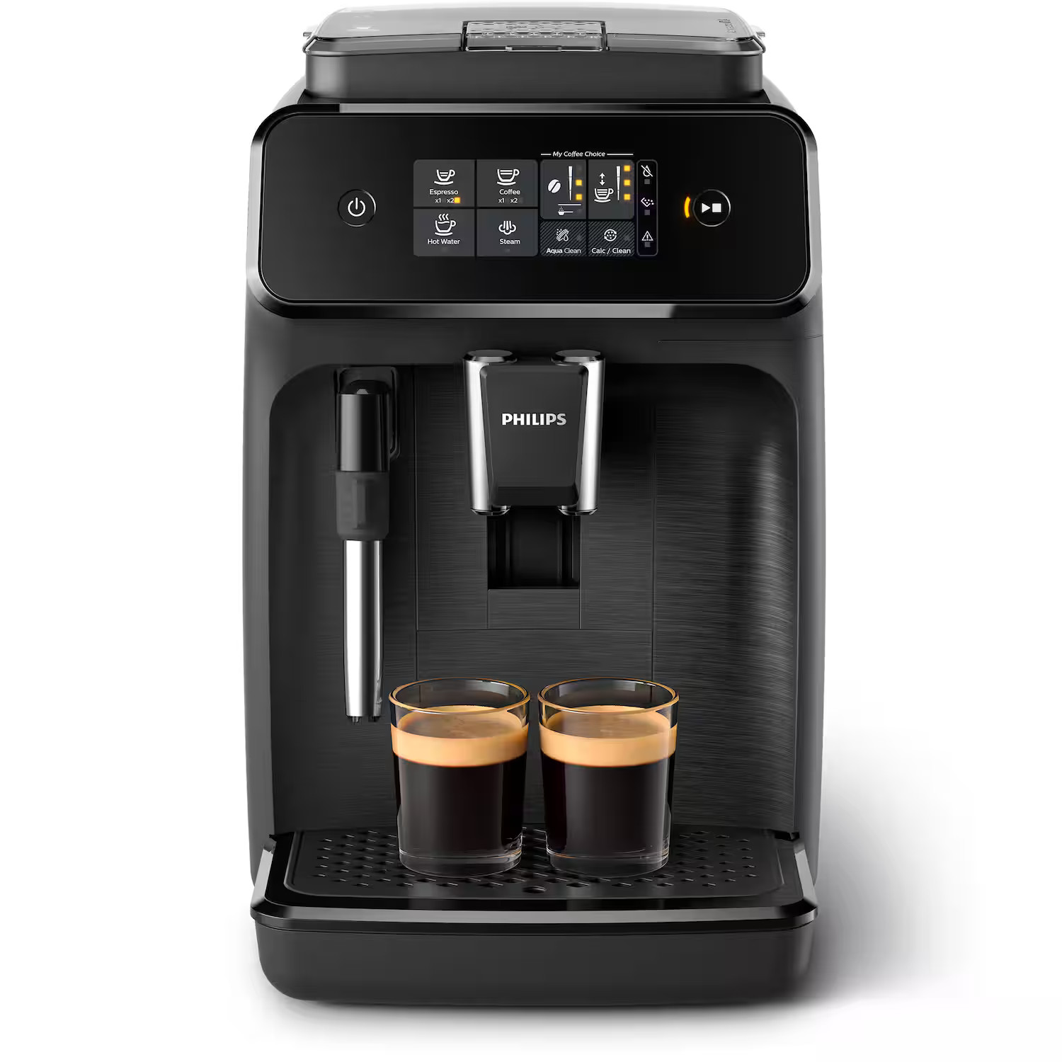 Philips - 1200 Fully Automatic Espresso and Coffee Machine with Milk Frother - Black | Best Buy U.S.