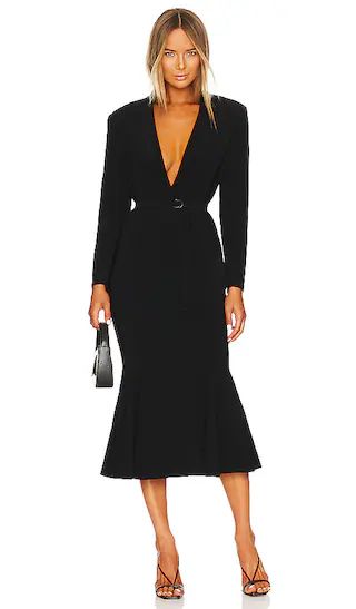 Single Breasted Fishtail Dress in Black | Revolve Clothing (Global)
