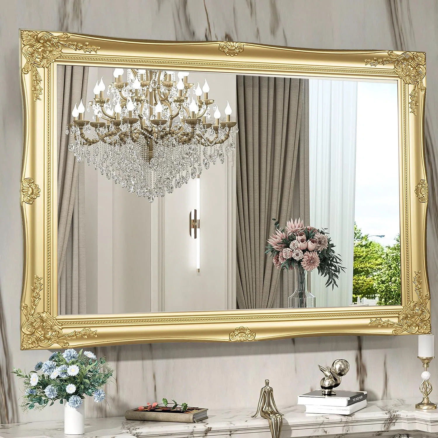 Colena Wood Flat Wall Mirror | Wayfair North America
