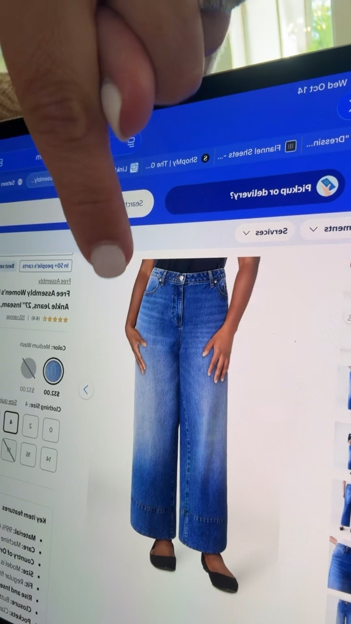 The Wally World jeans I’m obsessed with!! They are $32!! I wear a size 2.
