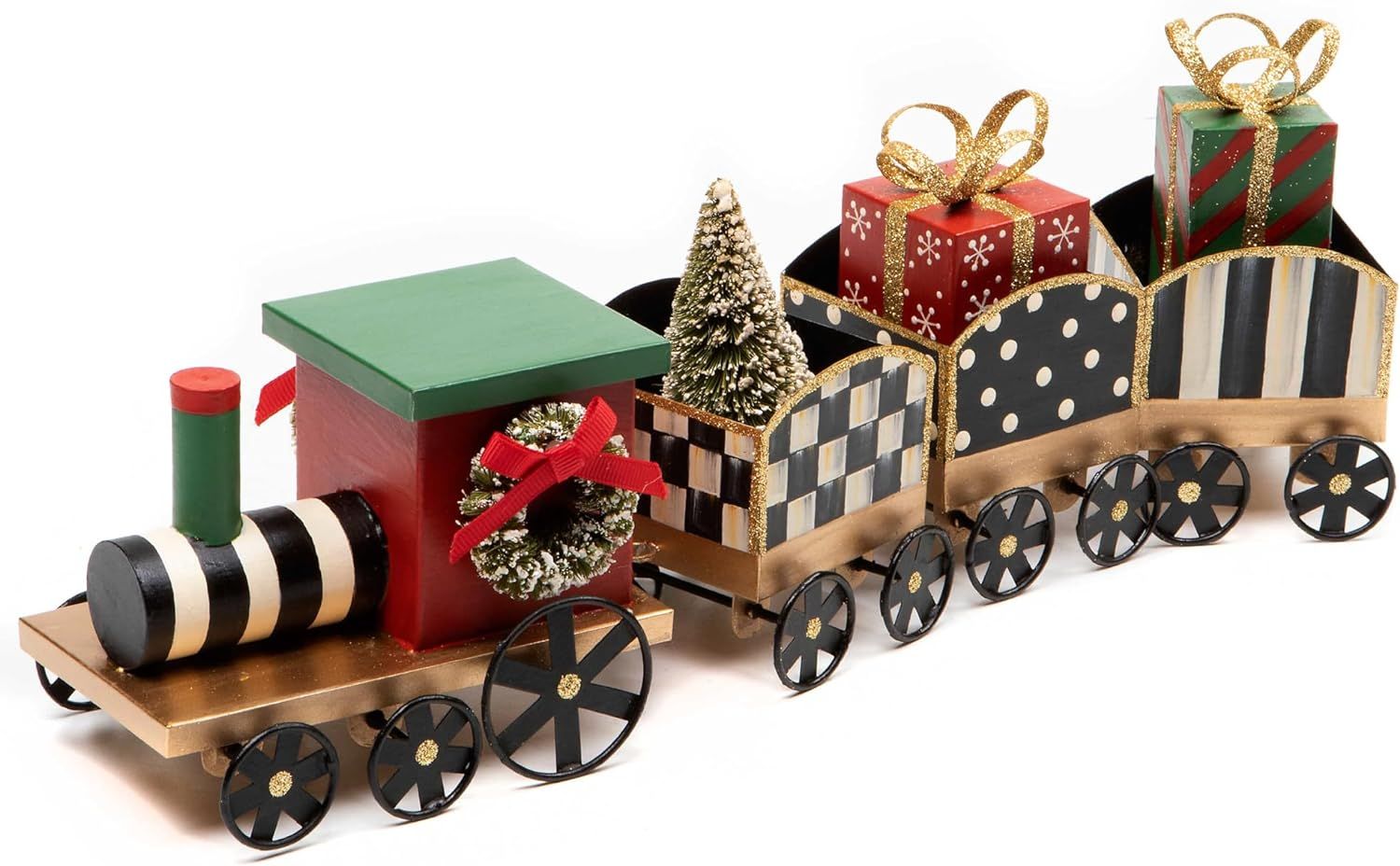 MACKENZIE-CHILDS Toyland Tin Train, Christmas Tabletop Decor, Holiday Decorative Train | Amazon (US)